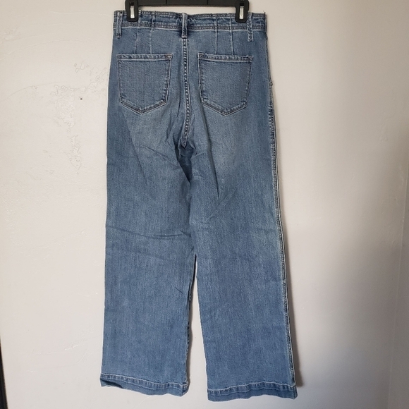 Kancan Jeans 7 27 Medium Wash Denim High Rise Wide Leg 5 Button Fly Y2K - Picture 2 of 7